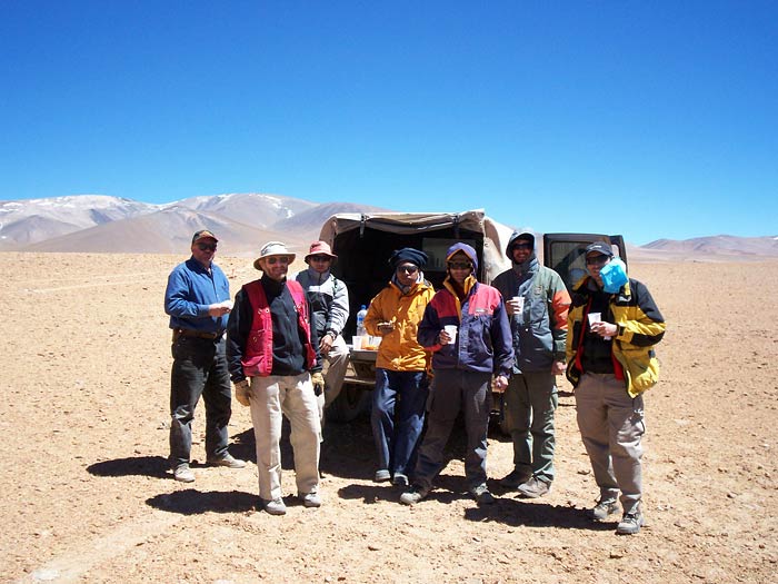 Discovery geologists and Argentinean geologists in the Argentine Puna