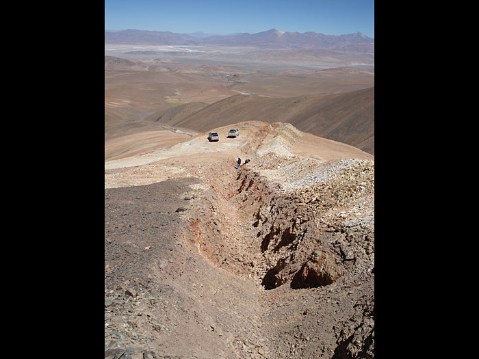 Trench sampling at 5200 metres in the Puna of NW Argentina.