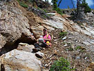 Geologist John Churchill carrying out detailed mapping in the West Kootenays, British Columbia